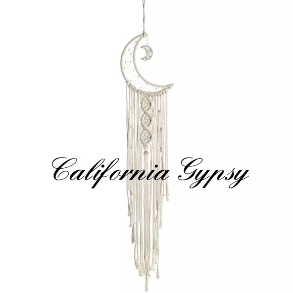 Macrame Dream Catcher Moon Boho Wall Art - Picture 4 of 4